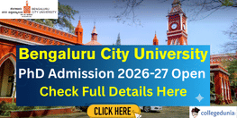 Bengaluru City University PhD Admission 2026 Open